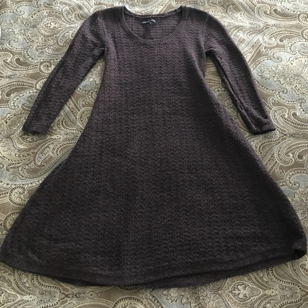 Dark Purple Long Sleeved Cosy Dress